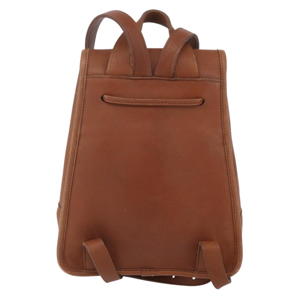 Coach Backpack Leather Brown Gold