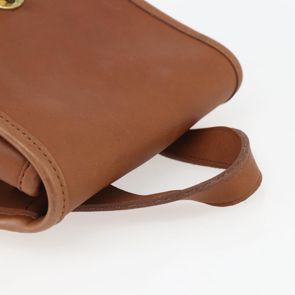 Coach Backpack Leather Brown Gold