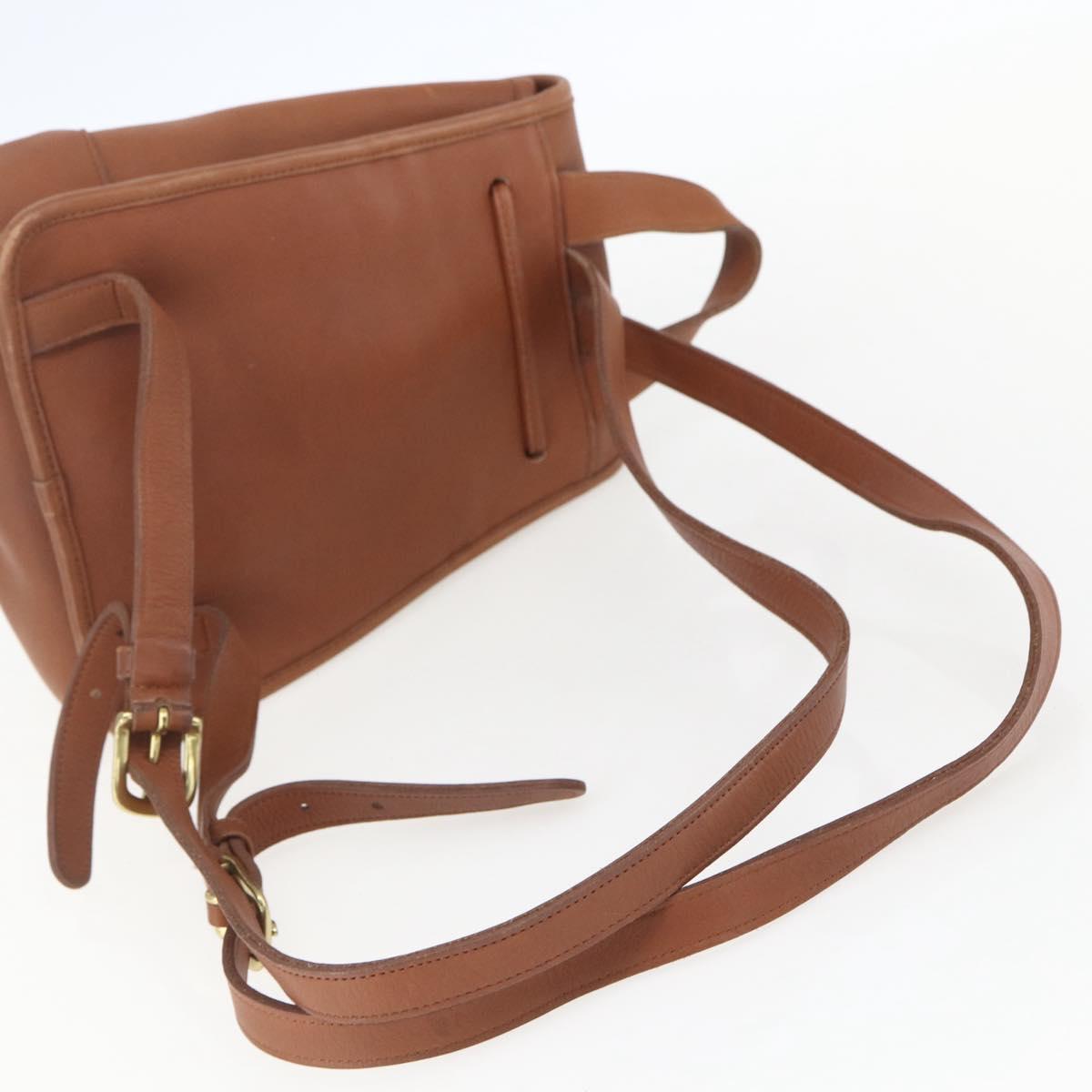 Coach Backpack Leather Brown Gold