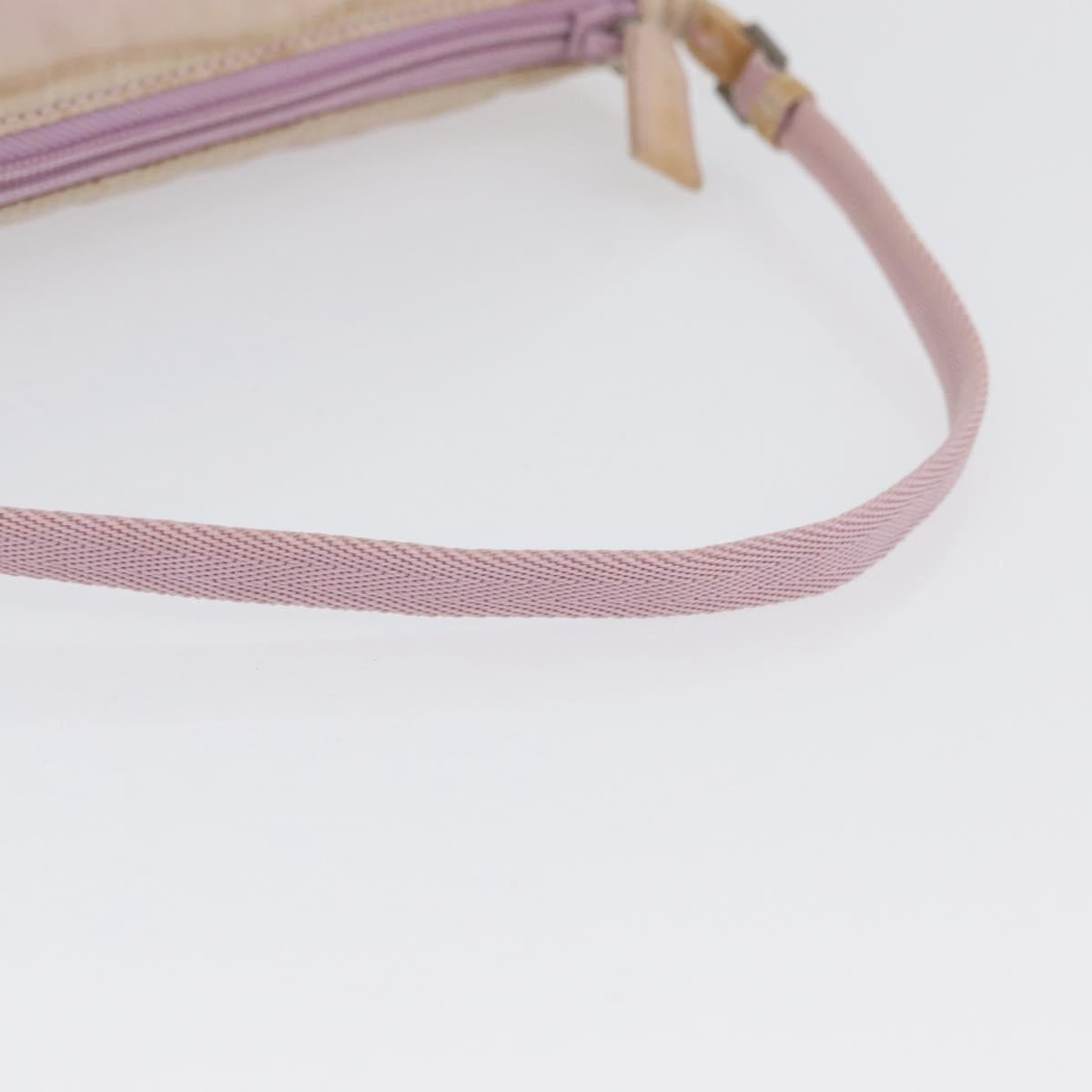 PRADA Accessory Pouch Nylon Pink Silver