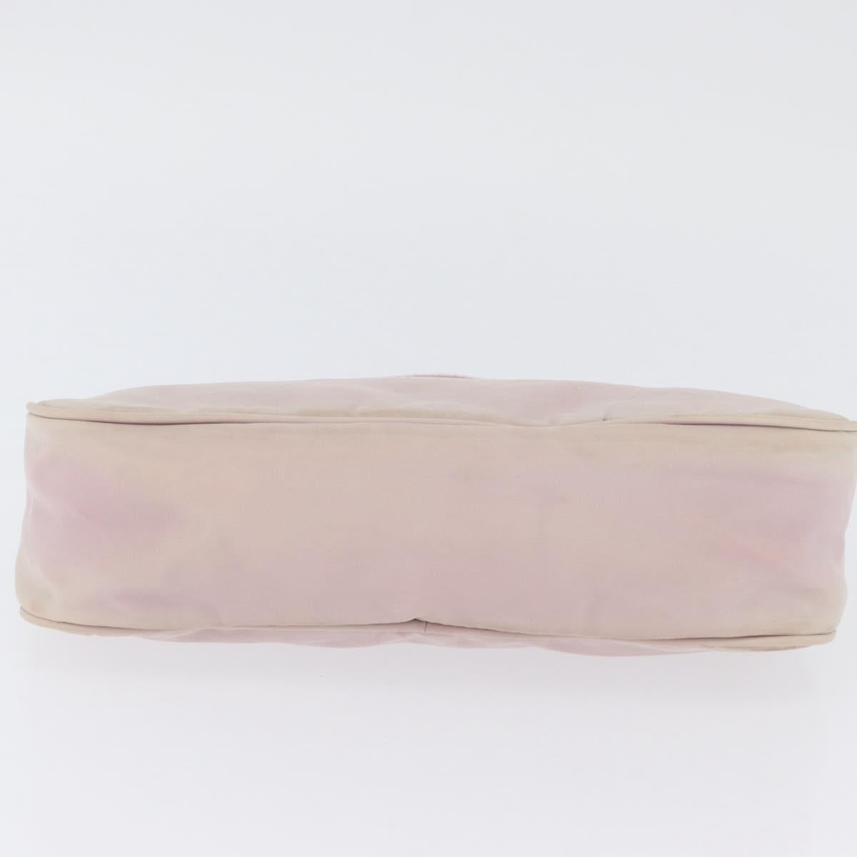 PRADA Accessory Pouch Nylon Pink Silver
