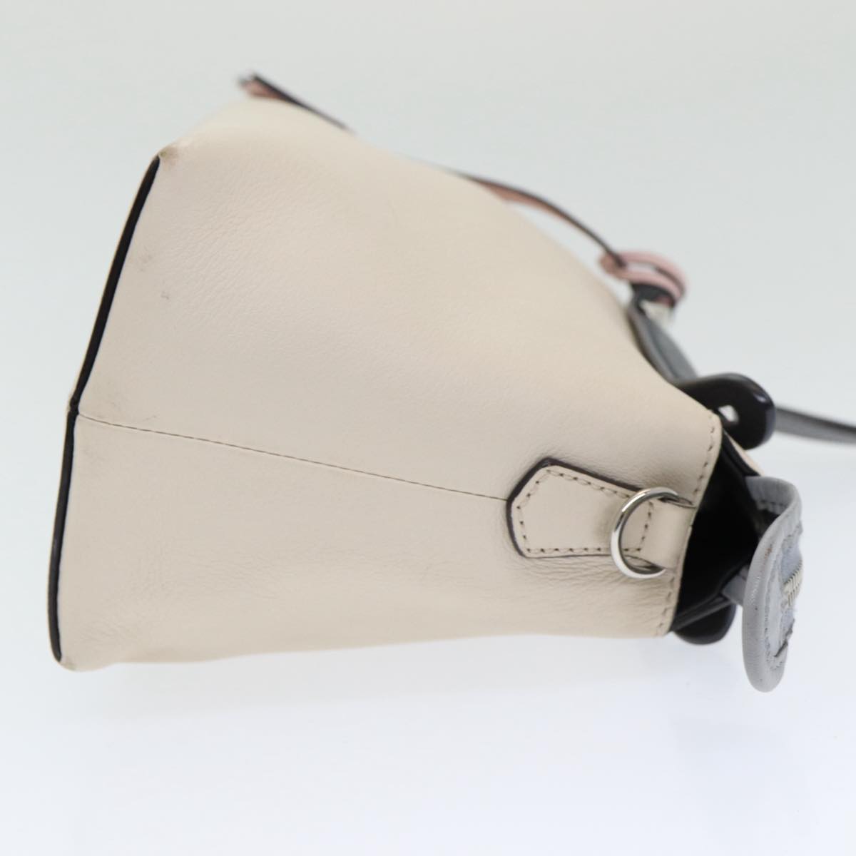 FENDI Hand Bag Leather Beige