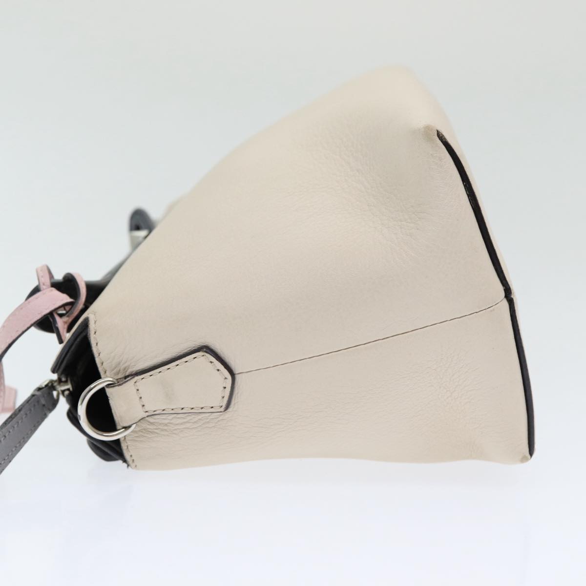 FENDI Hand Bag Leather Beige