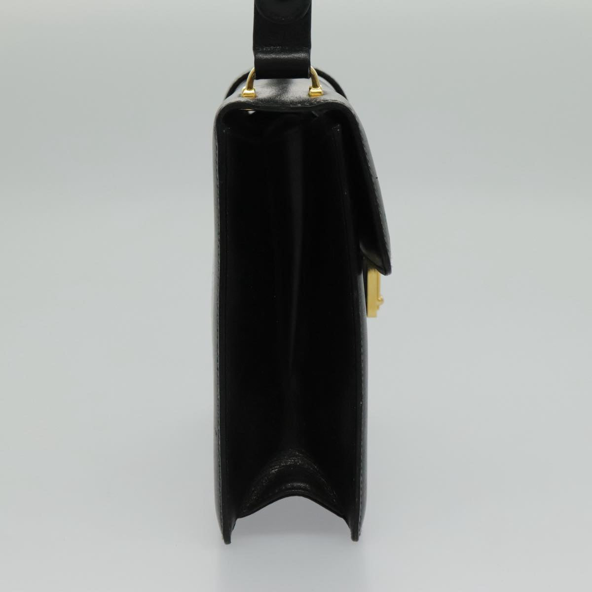 CELINE Shoulder Bag Leather Black Gold