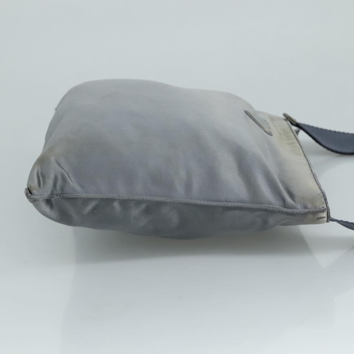 PRADA Shoulder Bag Satin Blue