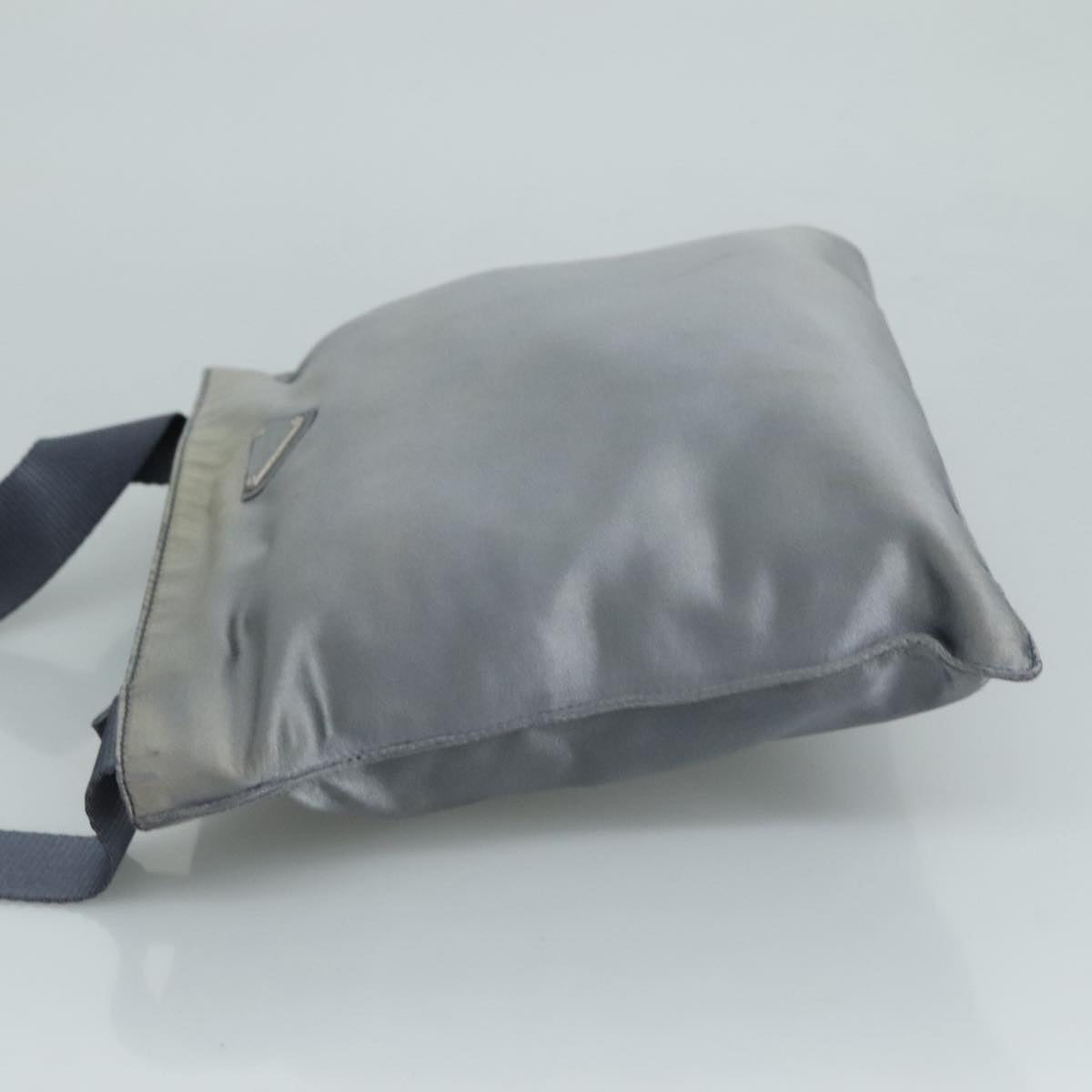 PRADA Shoulder Bag Satin Blue