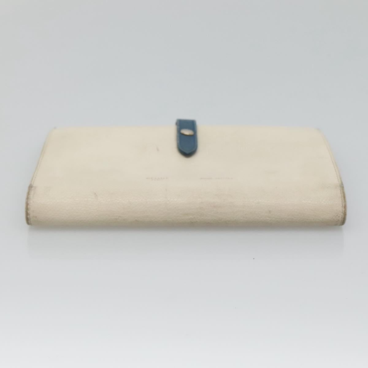 CELINE Large Strap Wallet Leather White