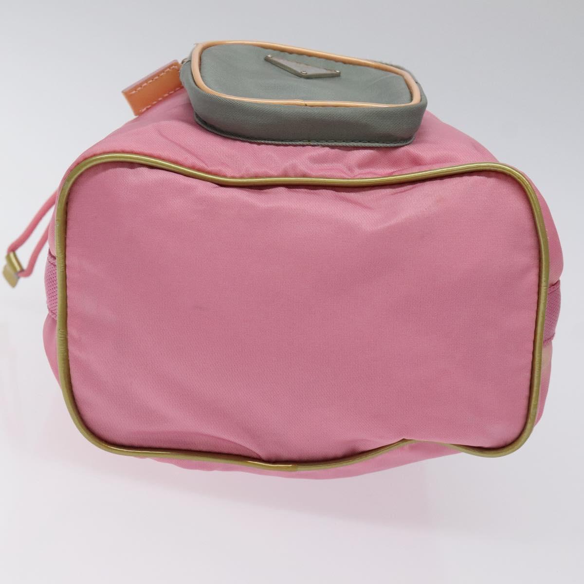 PRADA Hand Bag Nylon Pink Silver