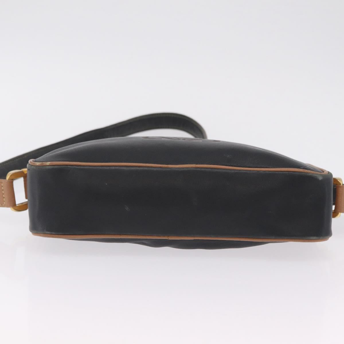 LOEWE Shoulder Bag Leather Black Gold