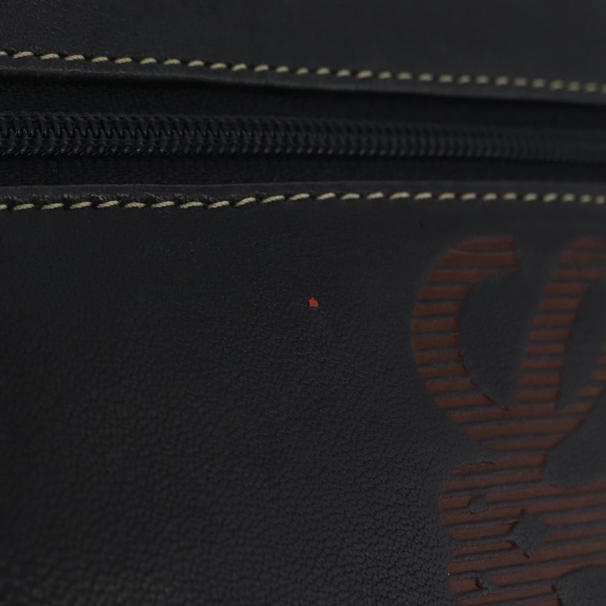 LOEWE Shoulder Bag Leather Black Gold