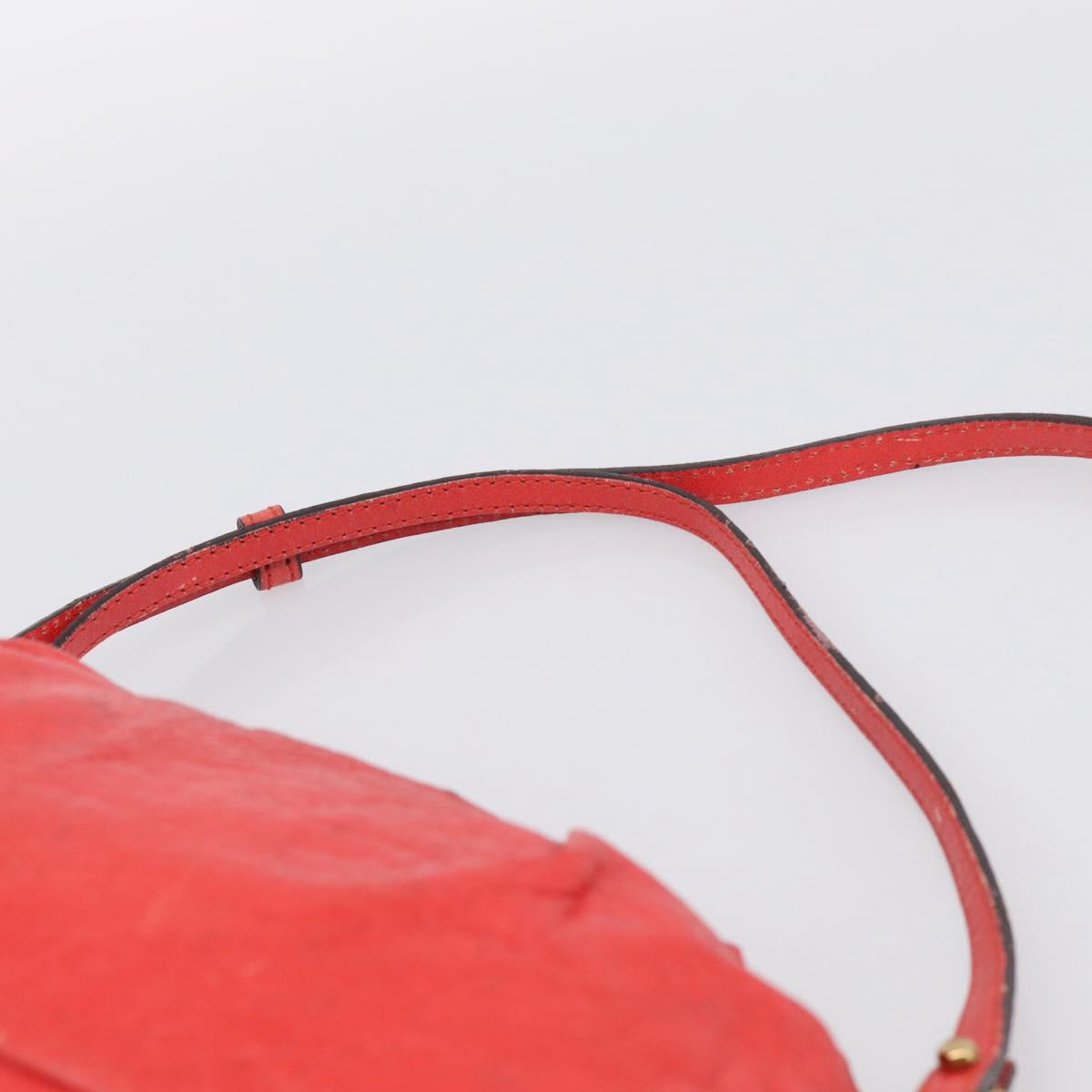 Chloe Shoulder Bag Leather 2way Red Gold