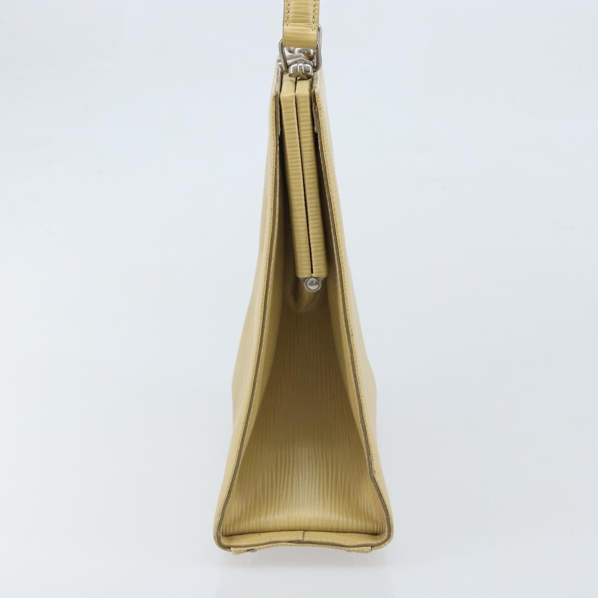 FENDI Hand Bag Leather Ivory Silver