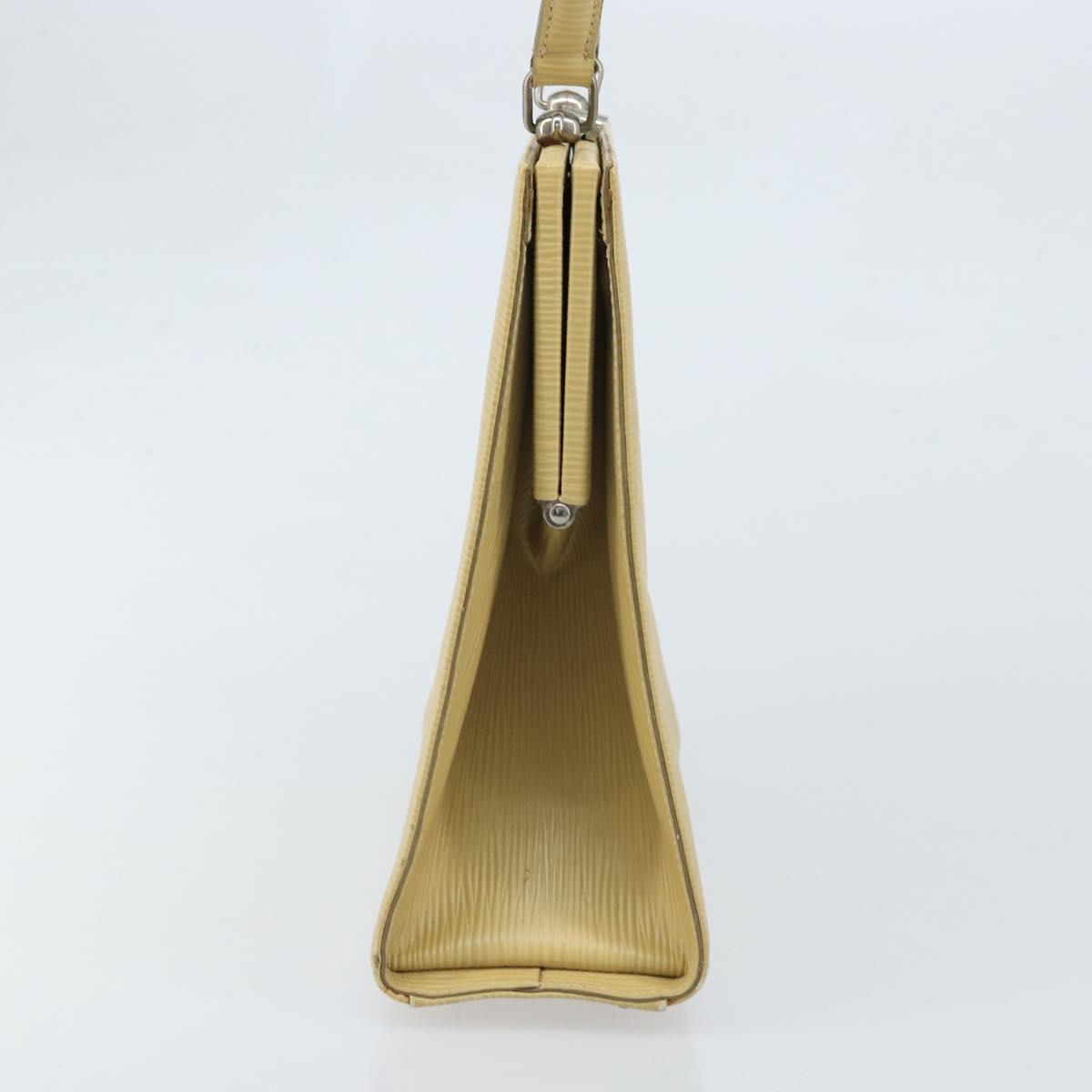 FENDI Hand Bag Leather Ivory Silver