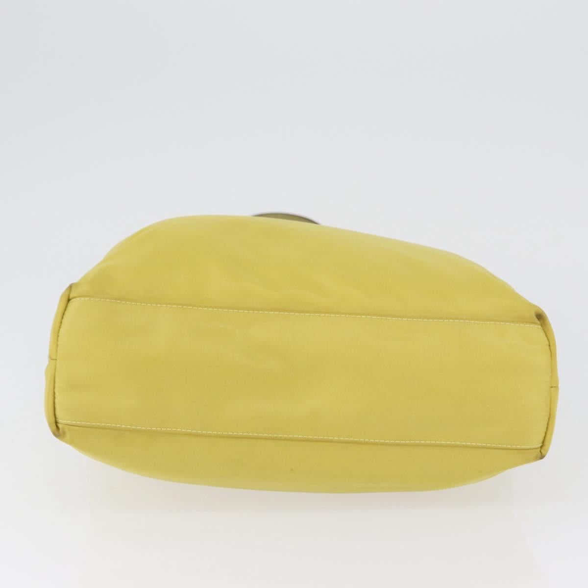 PRADA Tote Bag Nylon Yellow Gold