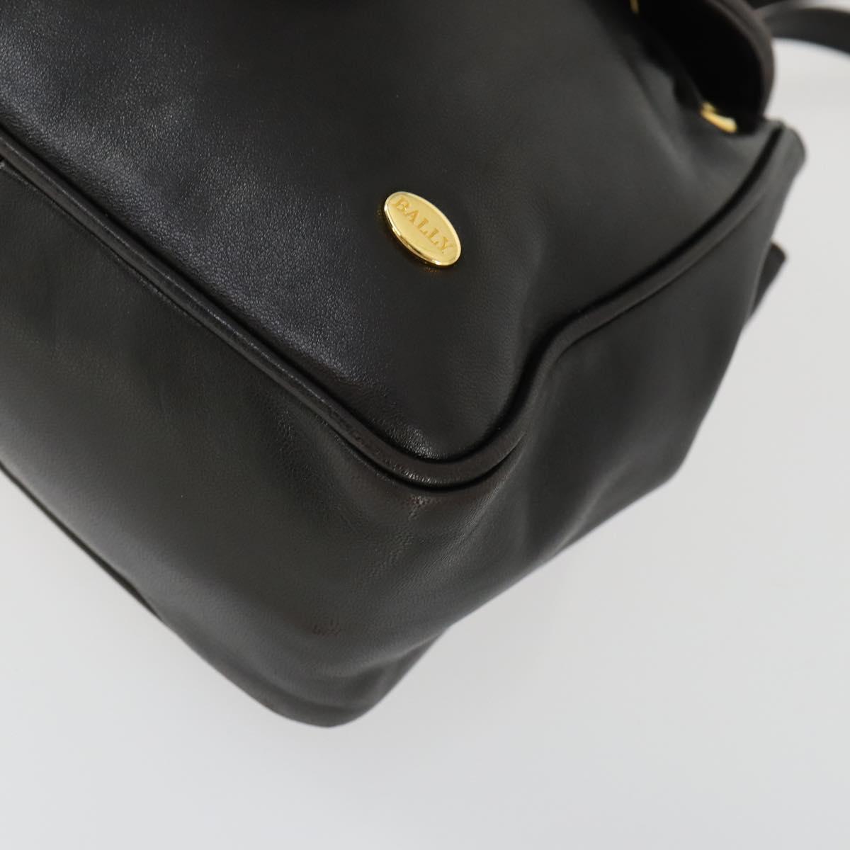 BALLY Backpack Leather Brown Gold