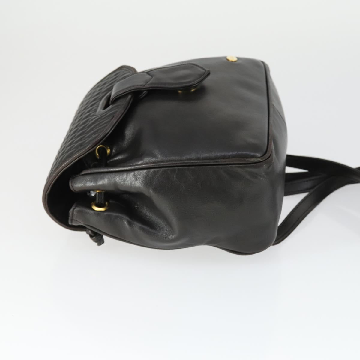 BALLY Backpack Leather Brown Gold