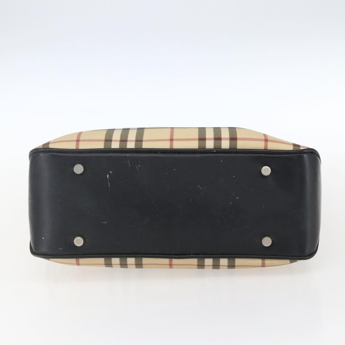 BURBERRY Nova Check Hand Bag PVC Beige