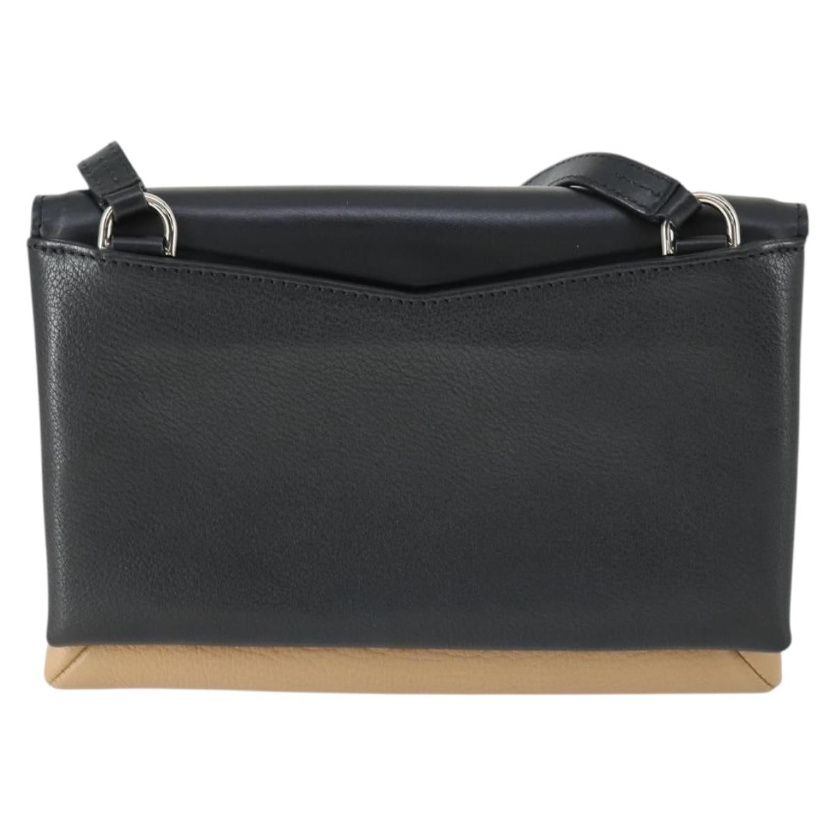 GIVENCHY Shoulder Bag Leather Black Silver