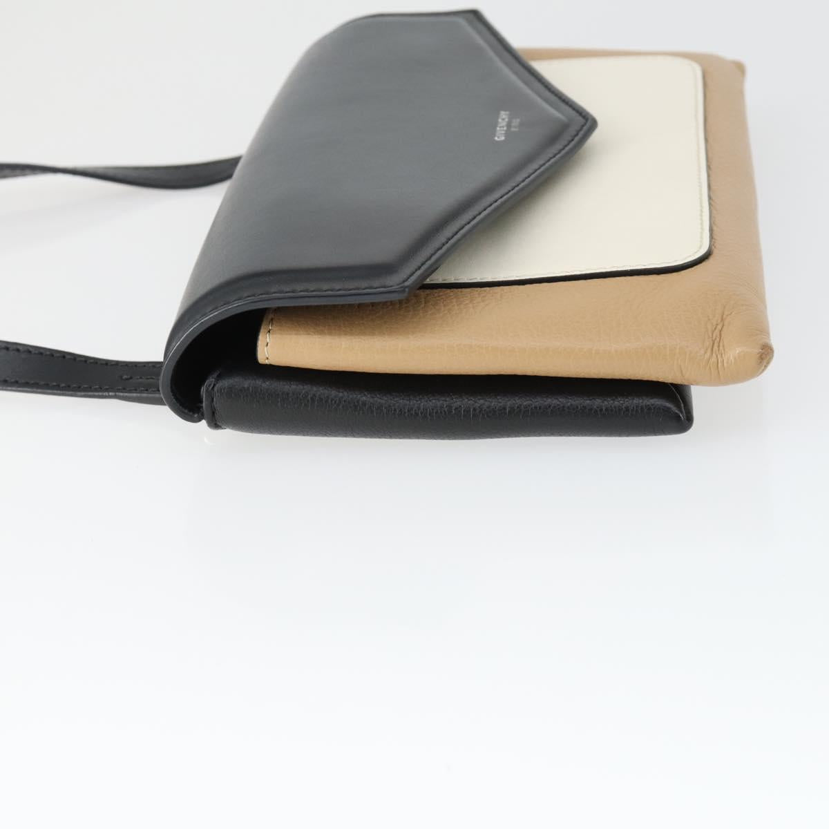 GIVENCHY Shoulder Bag Leather Black Silver
