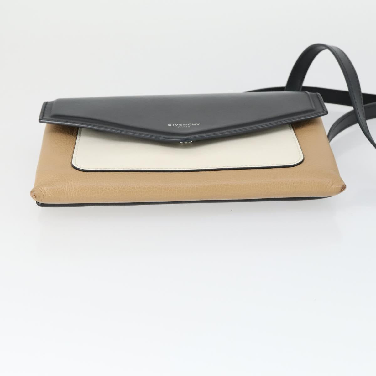 GIVENCHY Shoulder Bag Leather Black Silver