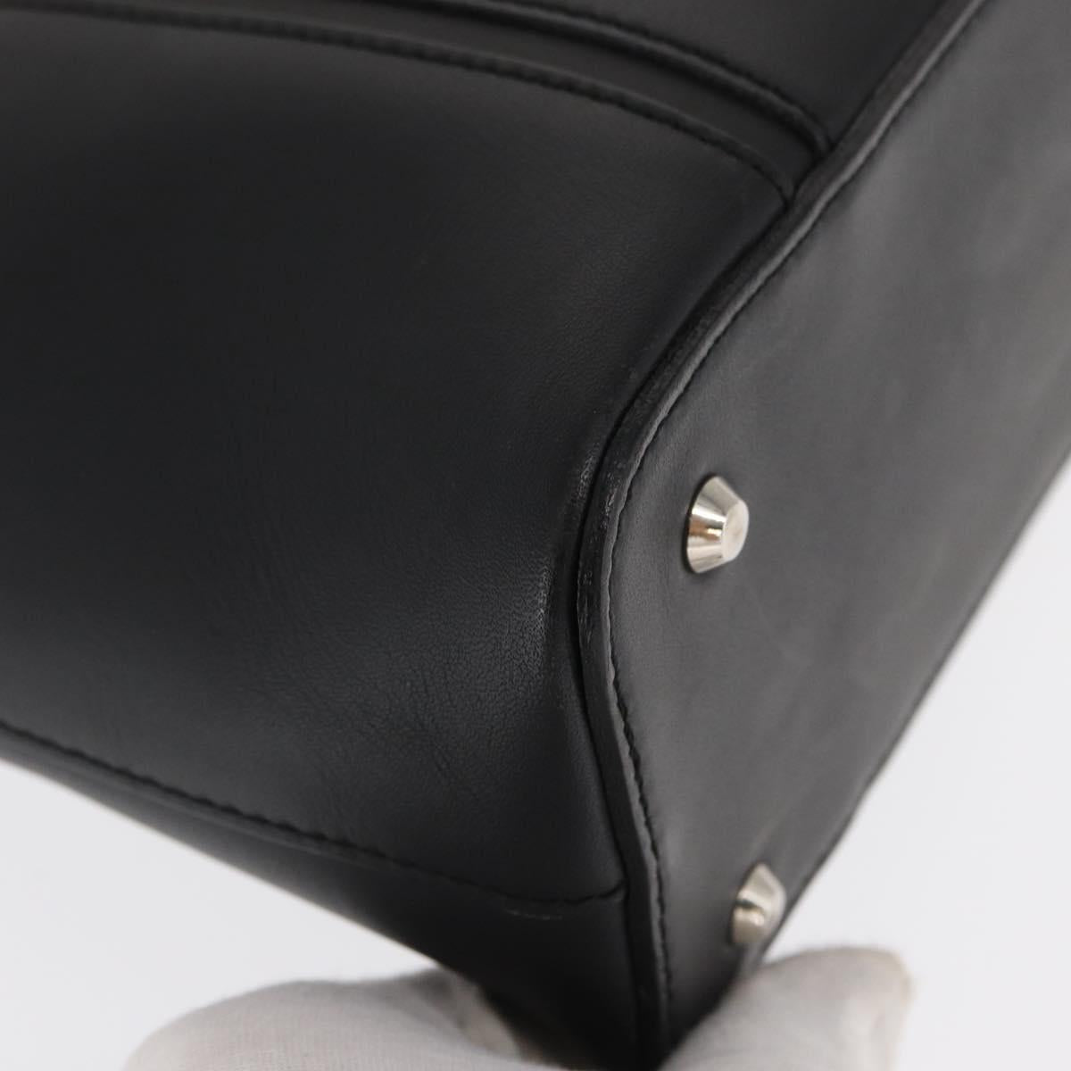 BURBERRY Hand Bag Leather Black Silver