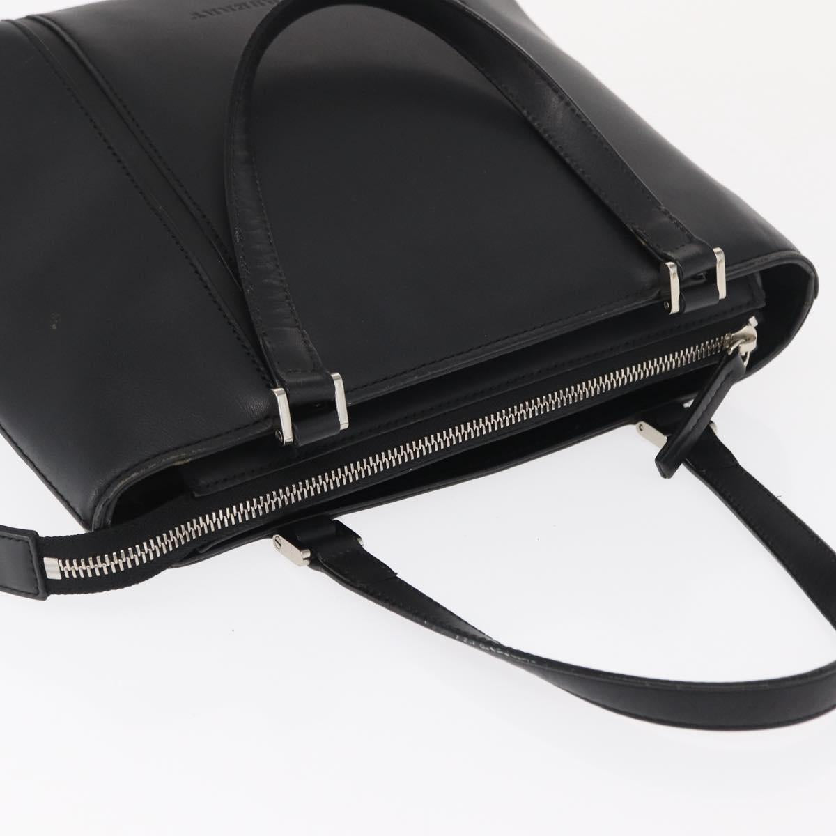 BURBERRY Hand Bag Leather Black Silver