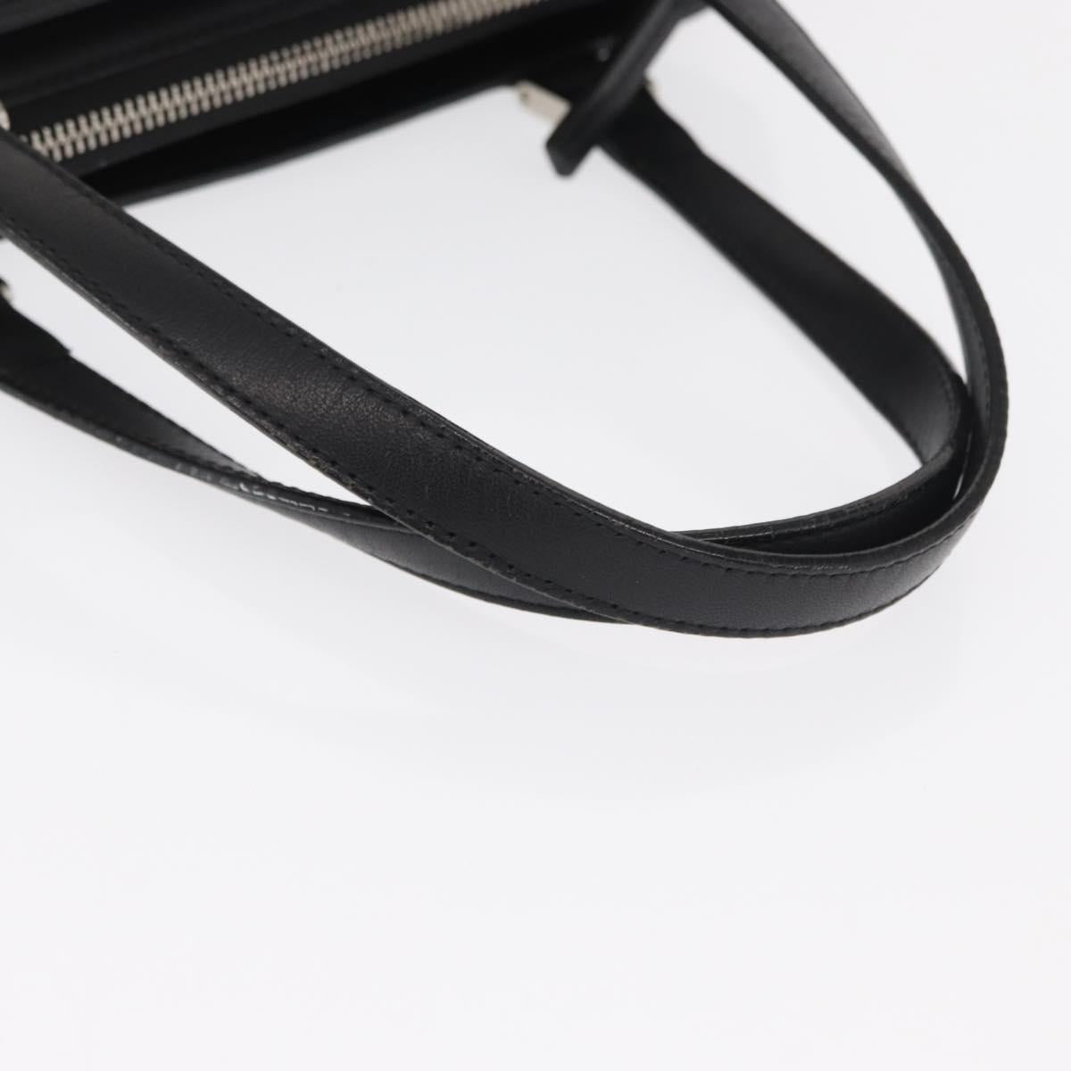 BURBERRY Hand Bag Leather Black Silver