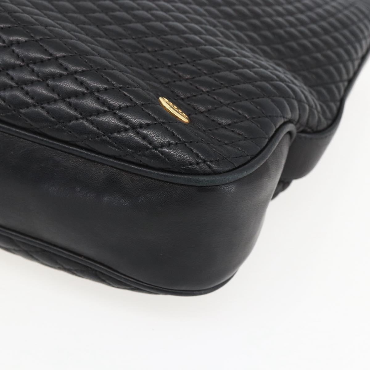 BALLY Chain Shoulder Bag Leather Gold Black