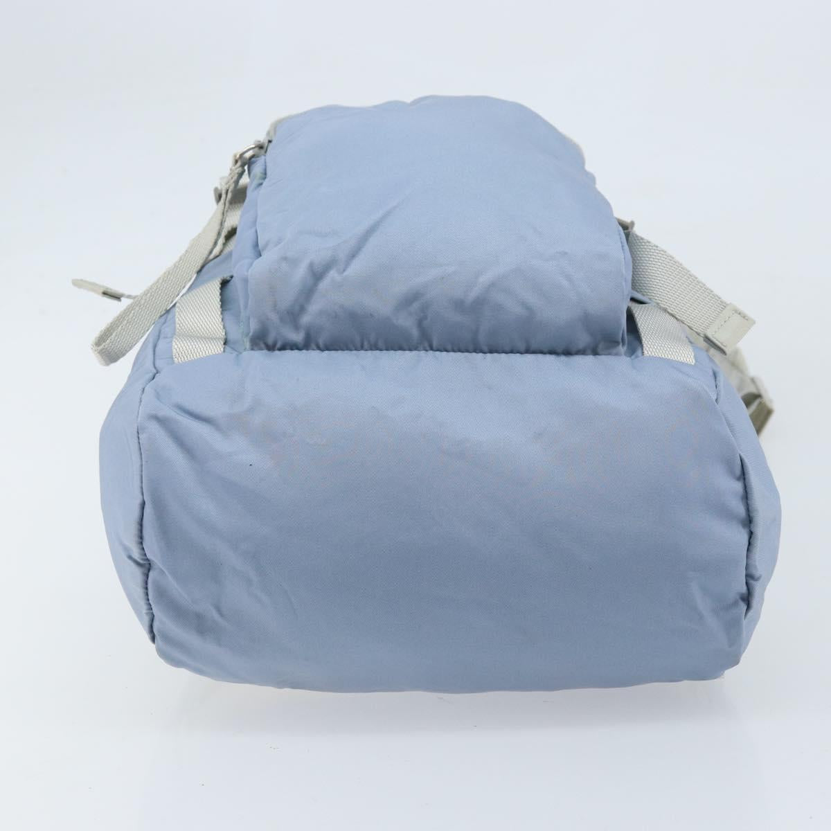 PRADA Backpack Nylon Light Blue Silver