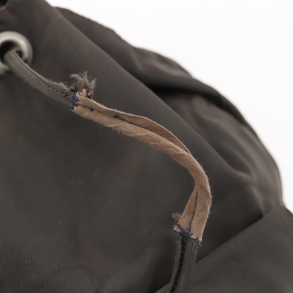 PRADA Backpack Nylon Gray Silver