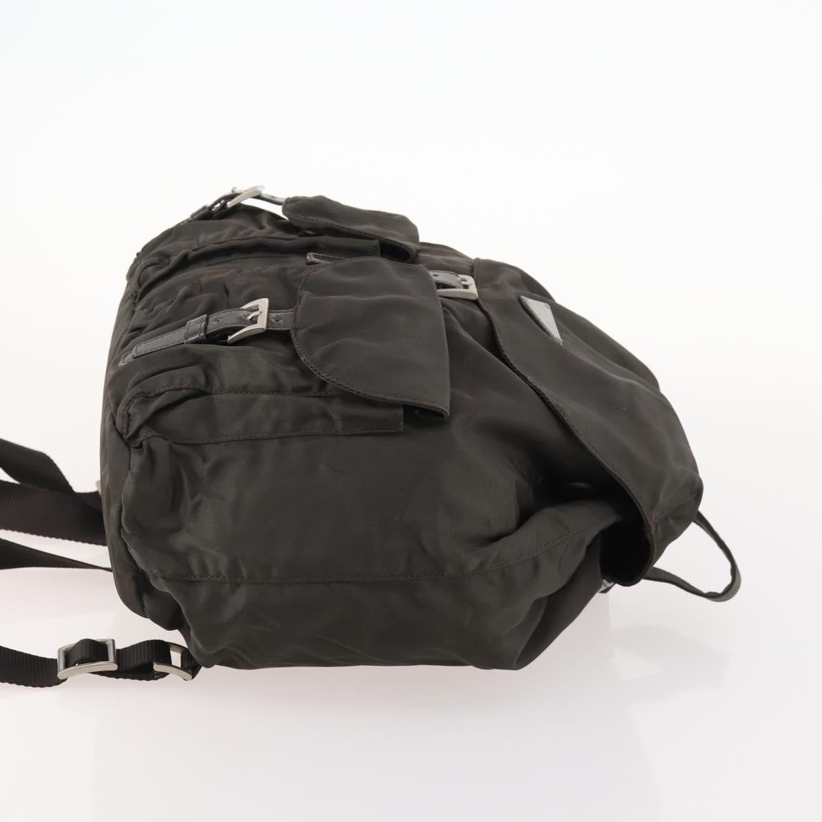 PRADA Backpack Nylon Gray Silver