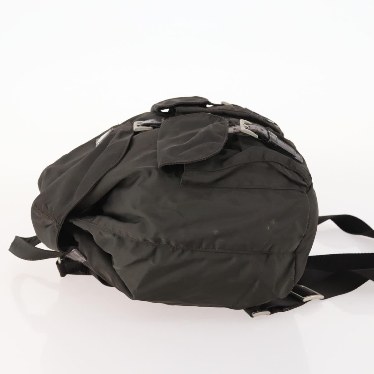 PRADA Backpack Nylon Gray Silver