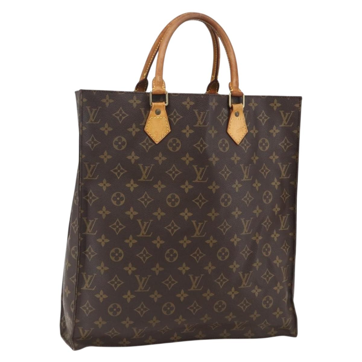 Louis Vuitton Monogram Sac Plat Hand Bag M51140 LV