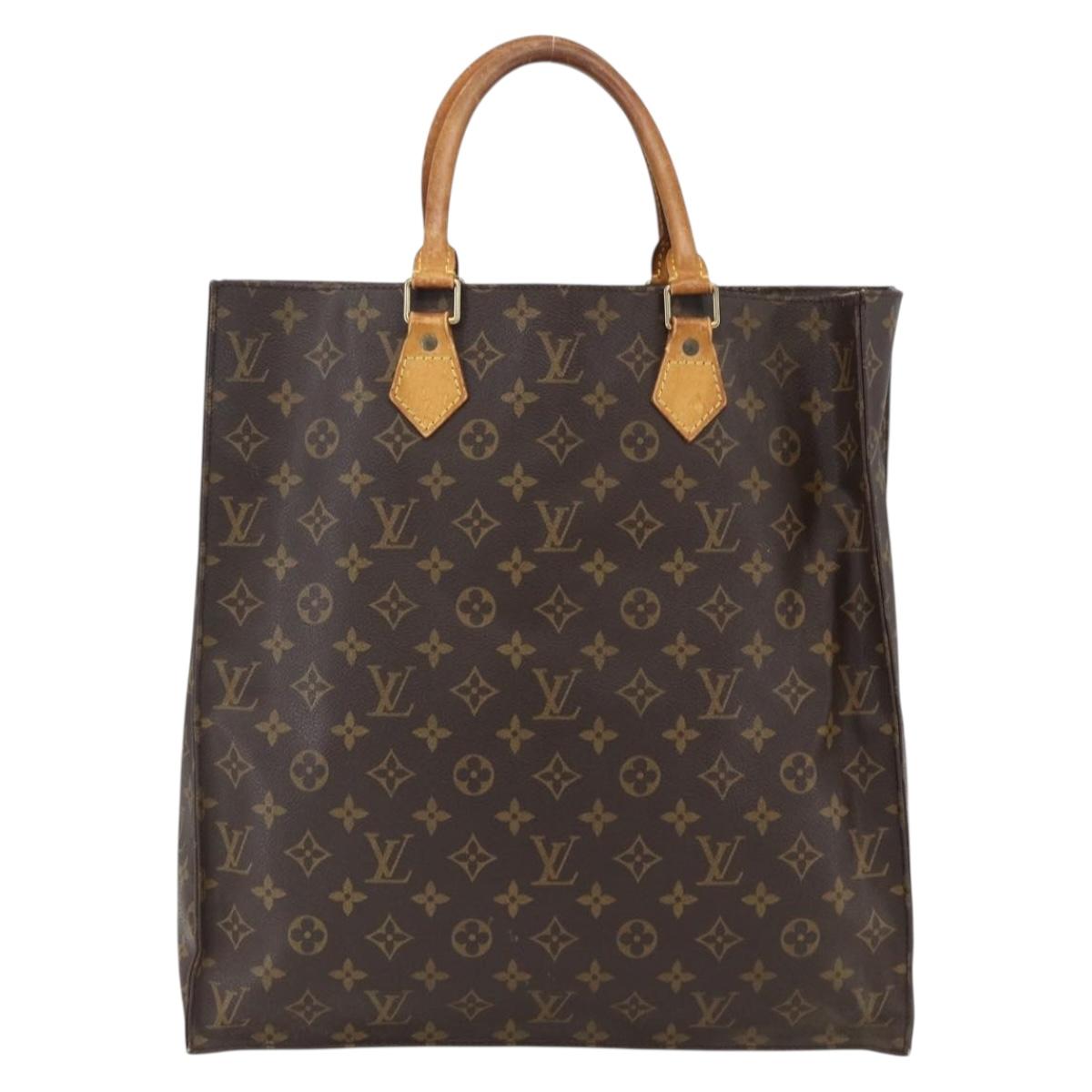 Louis Vuitton Monogram Sac Plat Hand Bag M51140 LV
