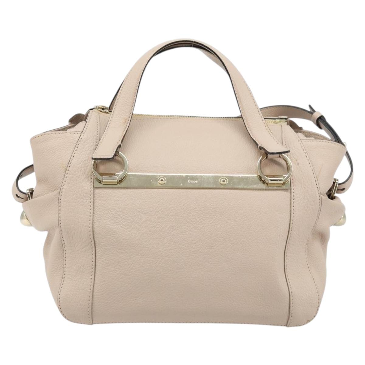 Chloe Hand Bag 2way Pink Gold