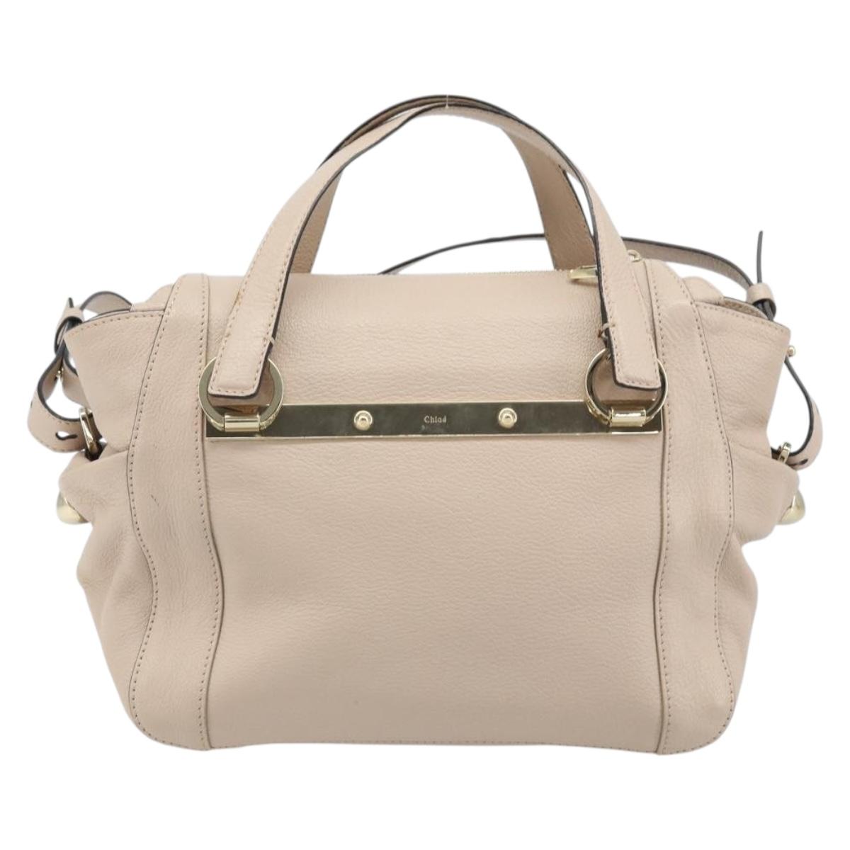 Chloe Hand Bag 2way Pink Gold