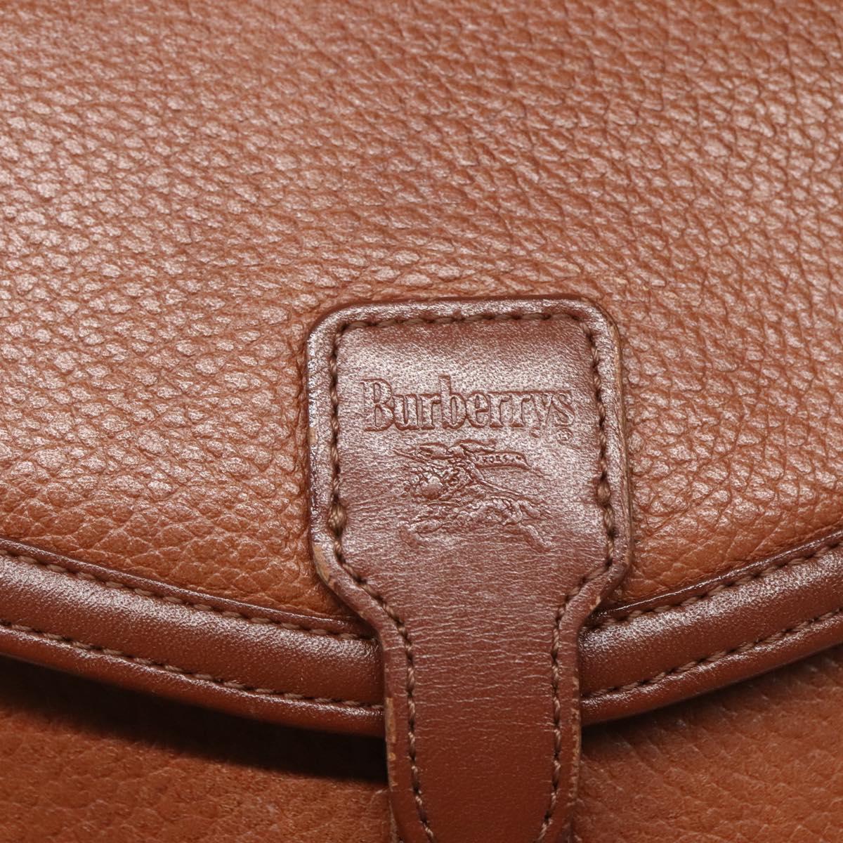 Burberrys Shoulder Bag Leather Brown Gold