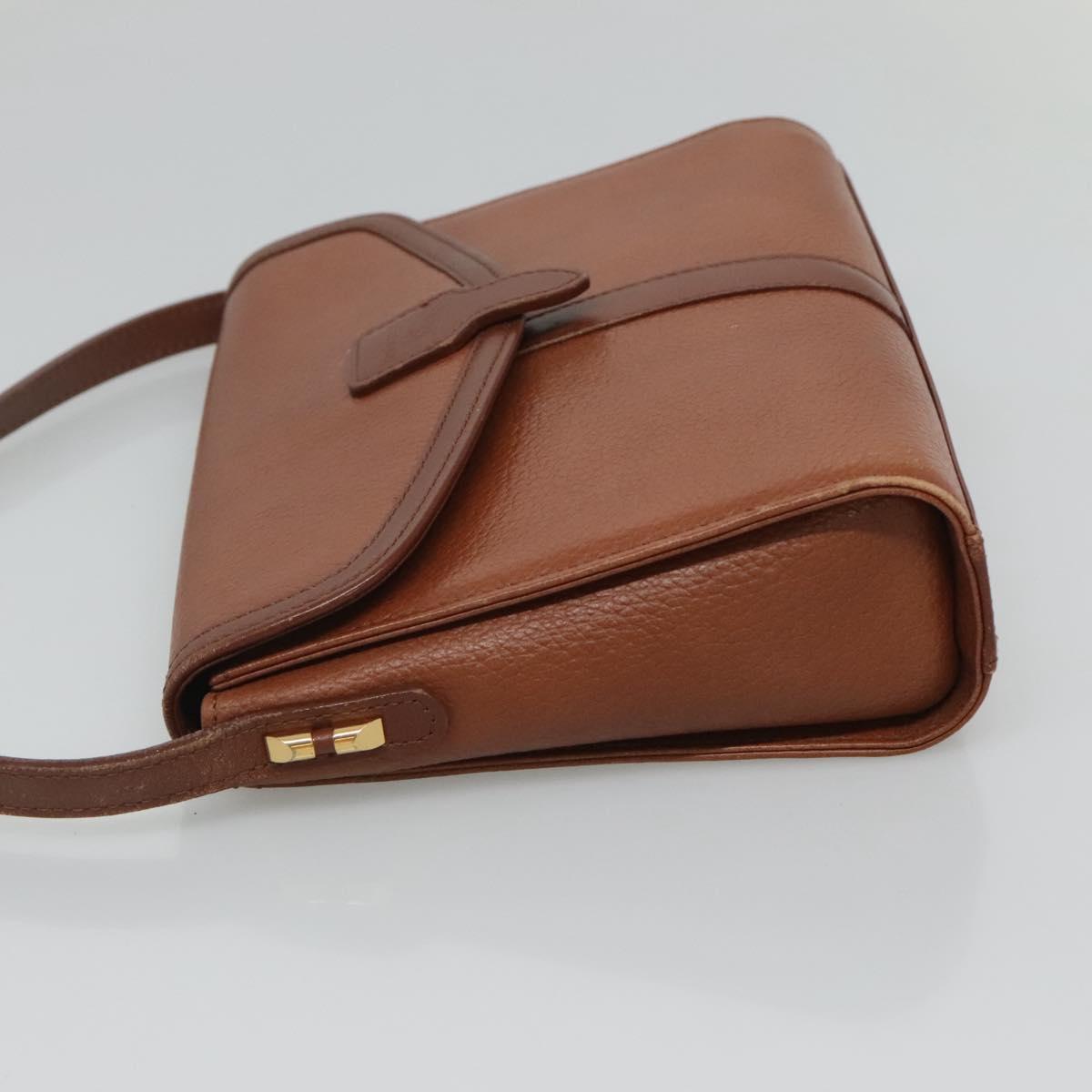 Burberrys Shoulder Bag Leather Brown Gold