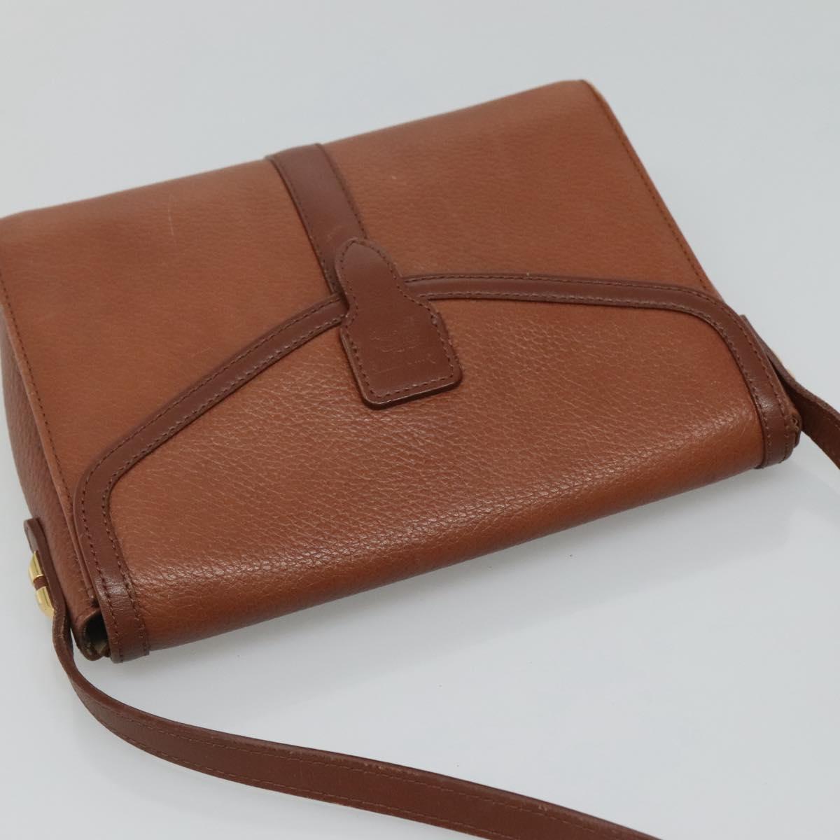 Burberrys Shoulder Bag Leather Brown Gold