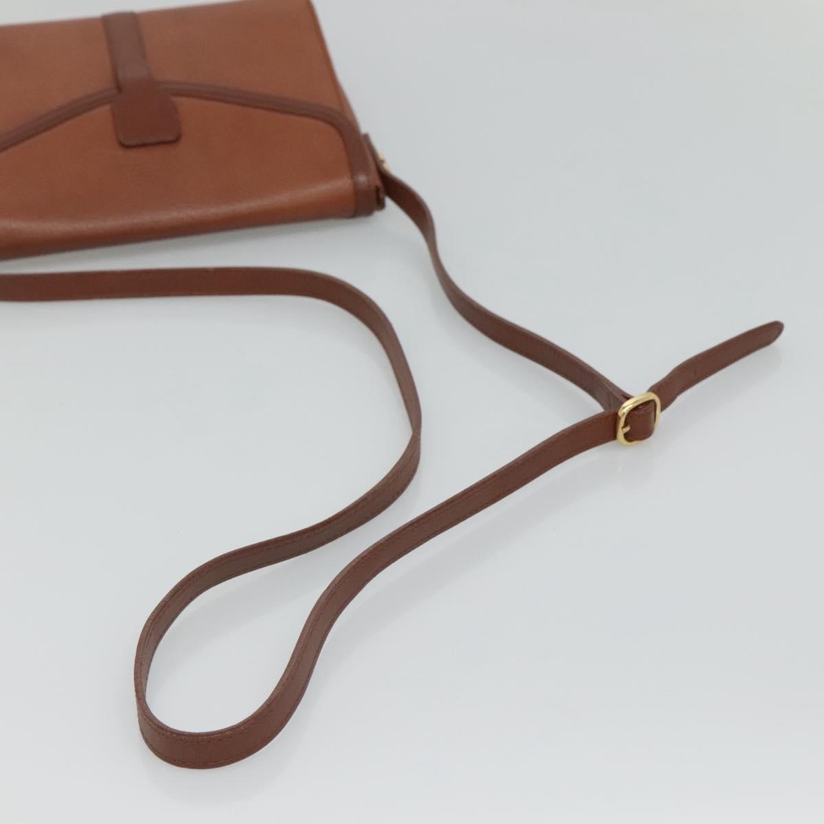 Burberrys Shoulder Bag Leather Brown Gold