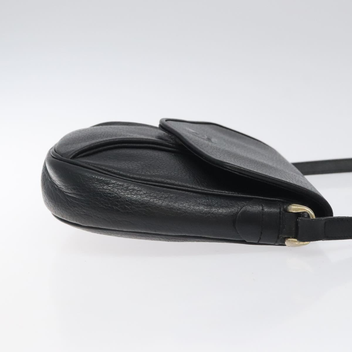 Burberrys Shoulder Bag Leather Black Gold