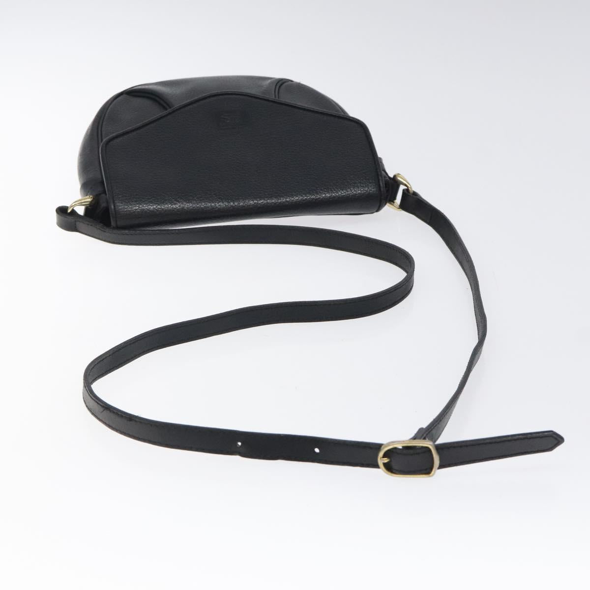 Burberrys Shoulder Bag Leather Black Gold
