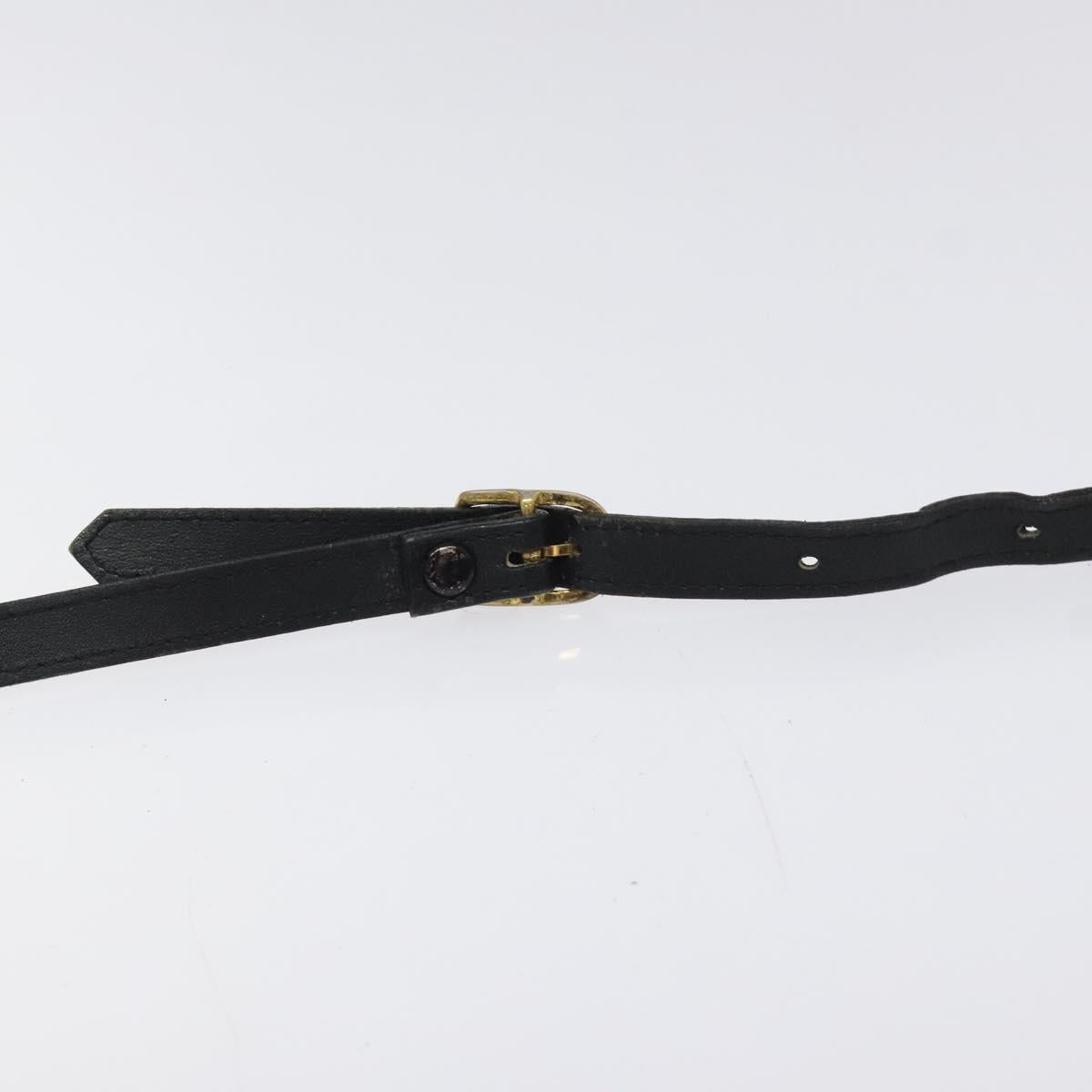 Burberrys Shoulder Bag Leather Black Gold