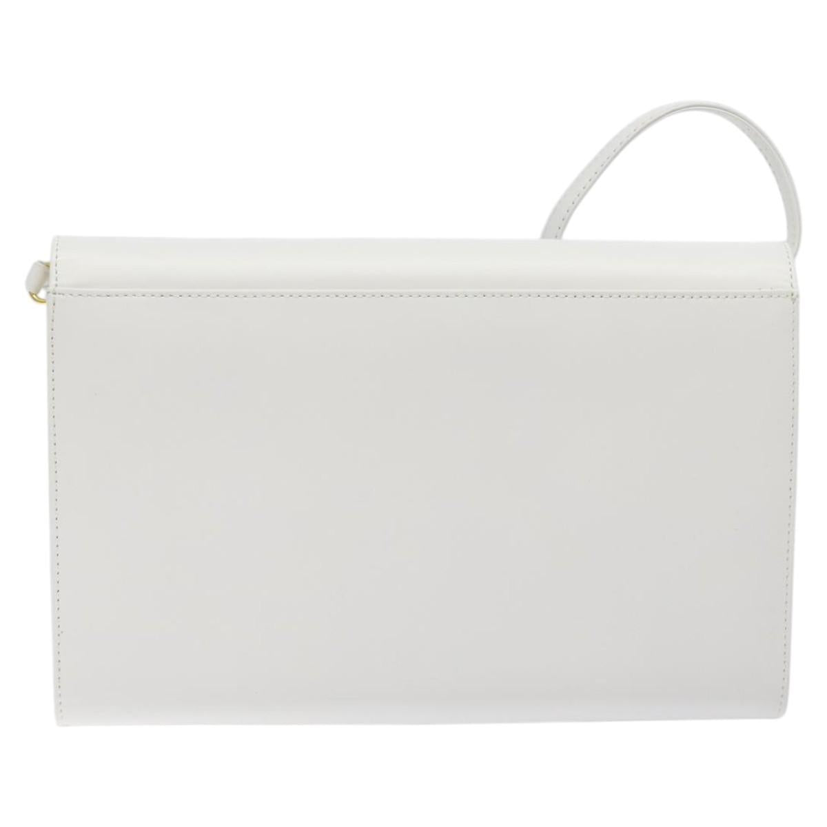 GIVENCHY Shoulder Bag Leather White Gold