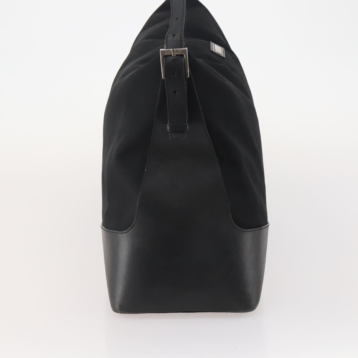 GUCCI Shoulder Bag Canvas Black Silver
