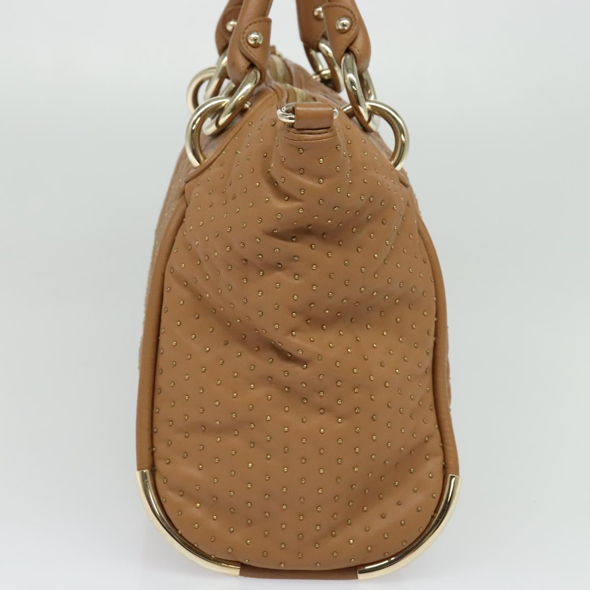 BALLY Hand Bag Leather Brown Gold