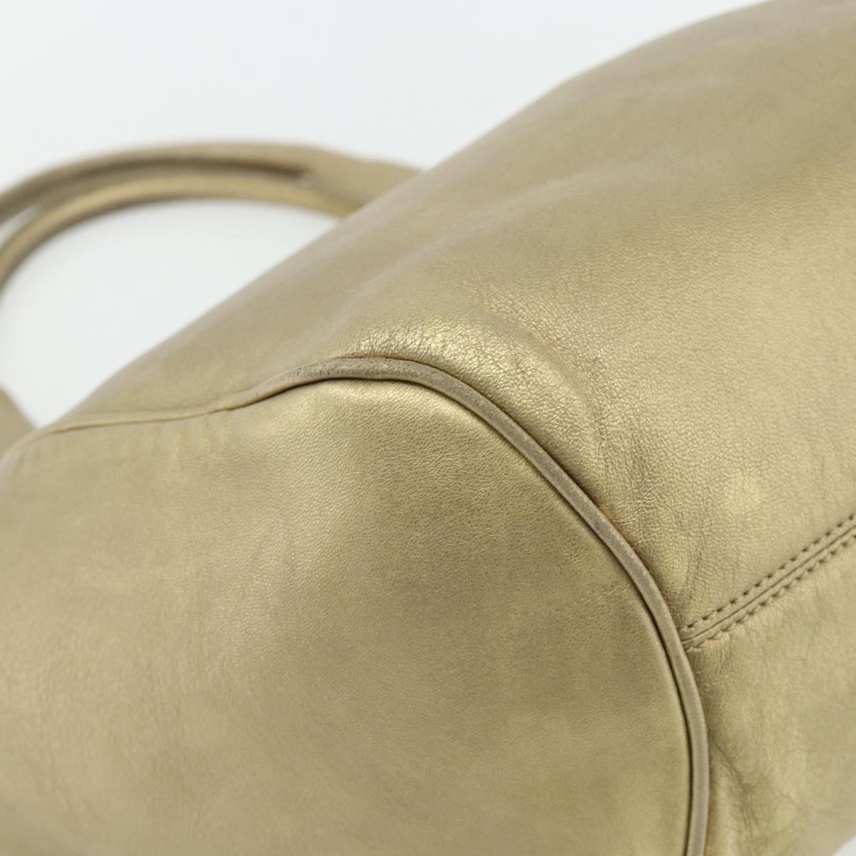 LOEWE Nappa Hand Bag Leather Gold Tone