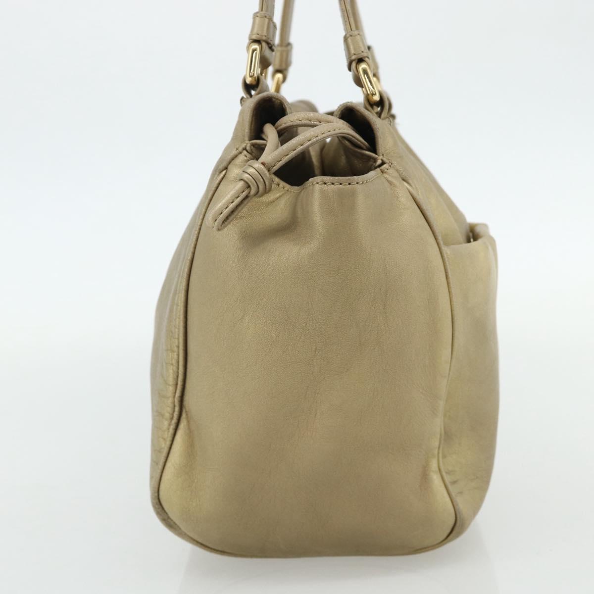 LOEWE Nappa Hand Bag Leather Gold Tone