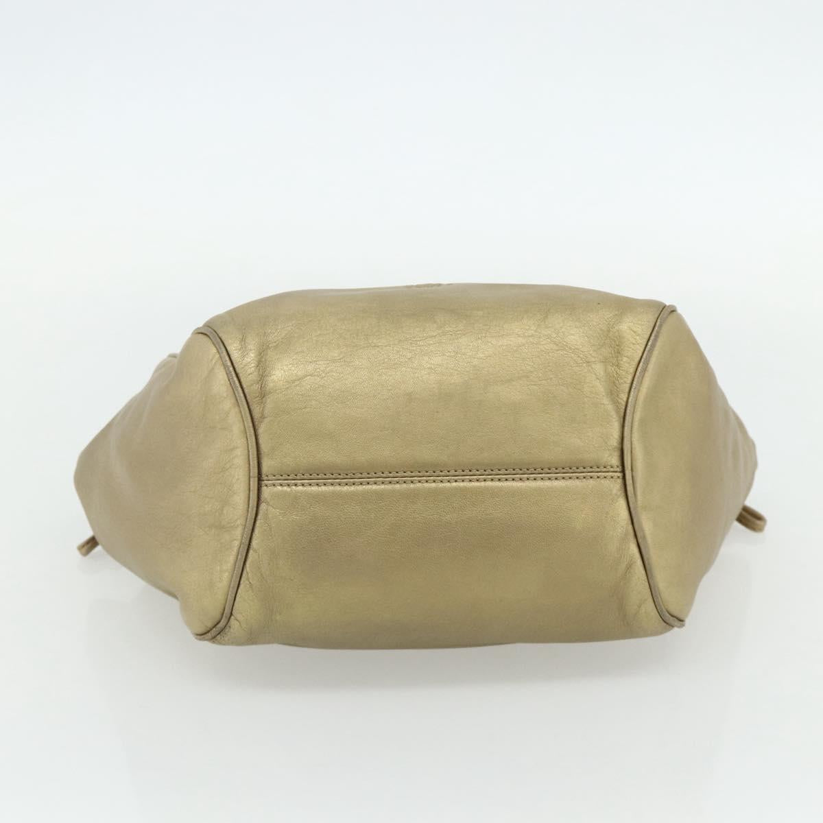 LOEWE Nappa Hand Bag Leather Gold Tone