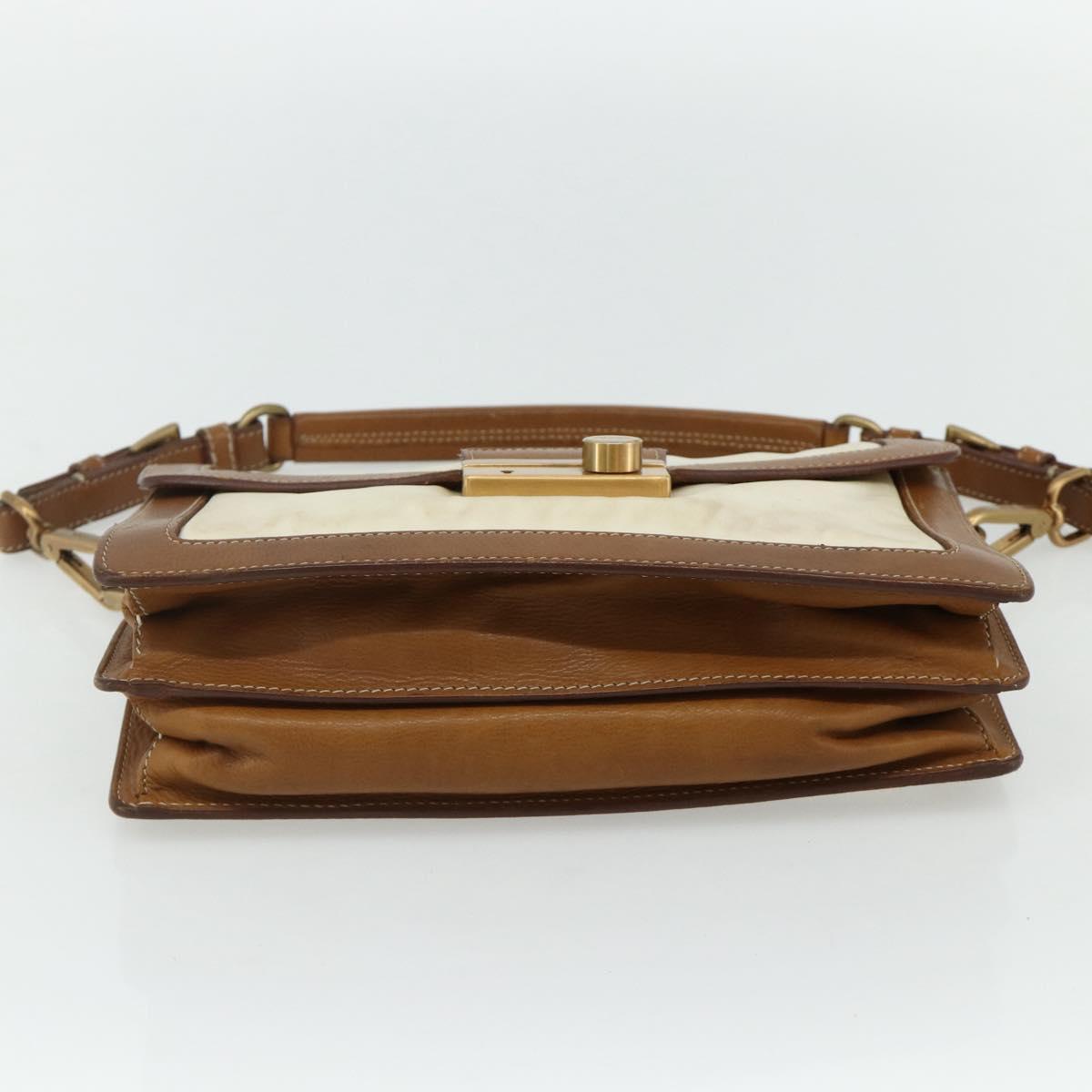 PRADA Shoulder Bag Nylon Ivory Gold